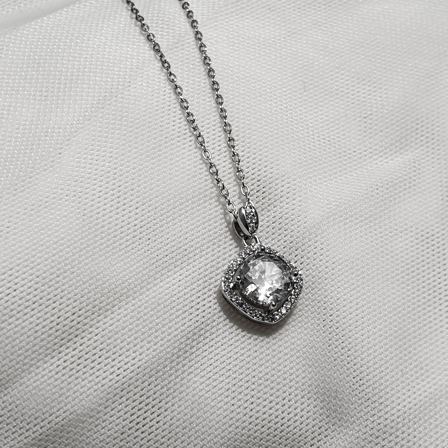 Big Stone Silver Necklace